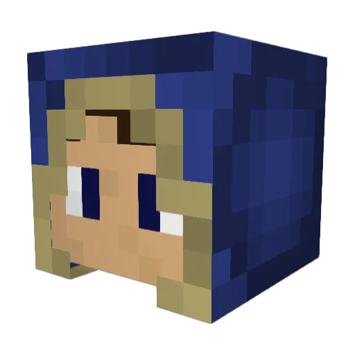 crazypontus Minecraft avatar head, 3D render