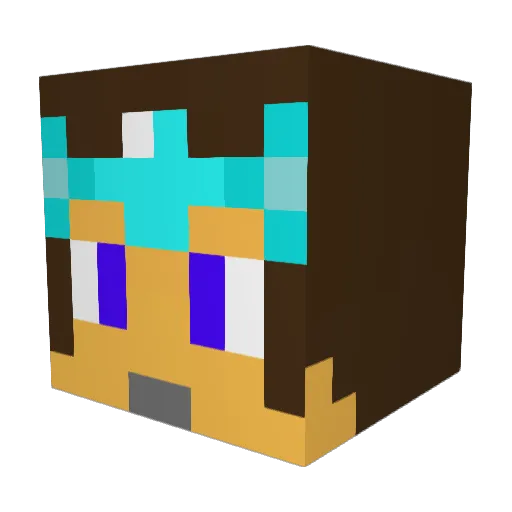 crazyprincedanny Minecraft avatar head, 3D render