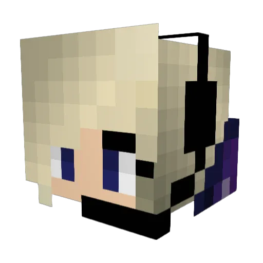 crazyrainbowpie Minecraft avatar head, 3D render