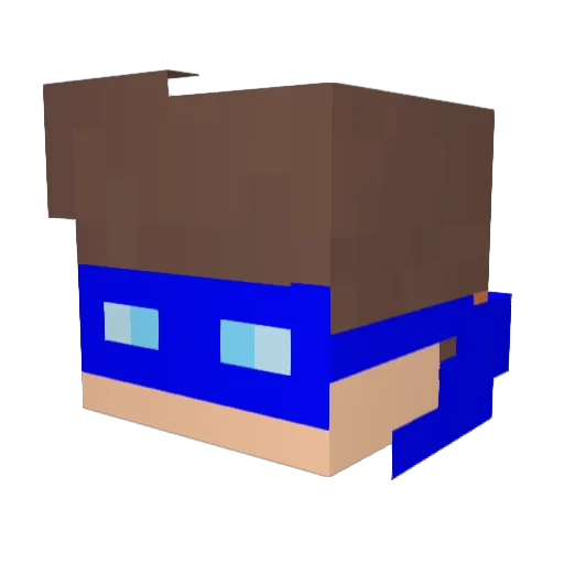 crazyrusher007 Minecraft avatar head, 3D render
