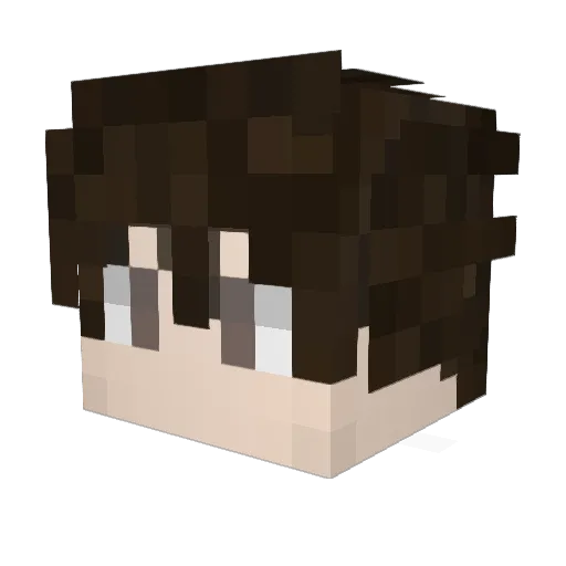 crazythebest Minecraft avatar head, 3D render