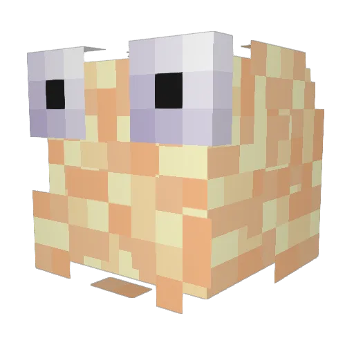 crazyworm04 Minecraft avatar head, 3D render