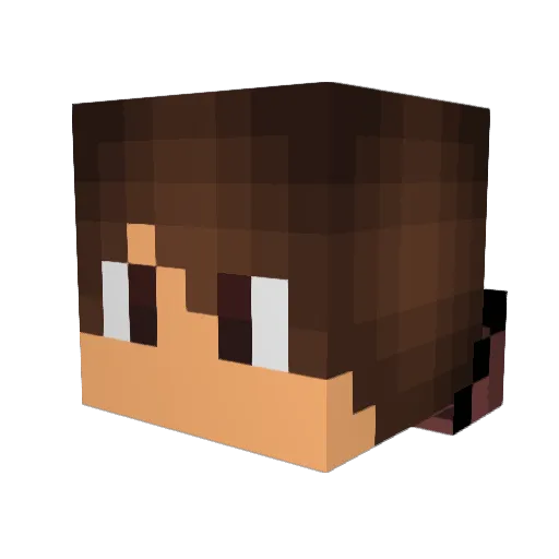 crazzedchucky Minecraft avatar head, 3D render