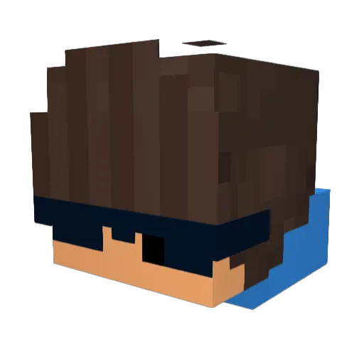 crazzert Minecraft avatar head, 3D render