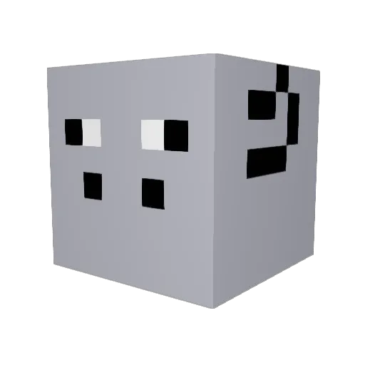 crazzypig Minecraft avatar head, 3D render