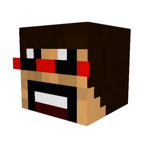 crczoom Minecraft avatar head, 3D render