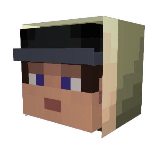 crdm Minecraft avatar head, 3D render