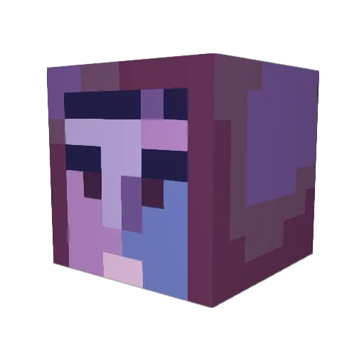 crea5e Minecraft avatar head, 3D render