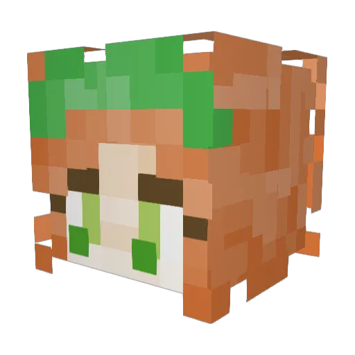 creaaampuff Minecraft avatar head, 3D render