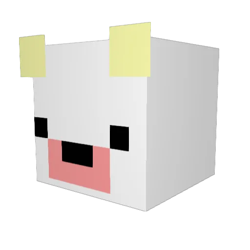 cream00000 Minecraft avatar head, 3D render