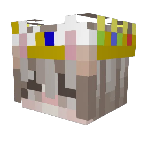 cream5ic1e Minecraft avatar head, 3D render