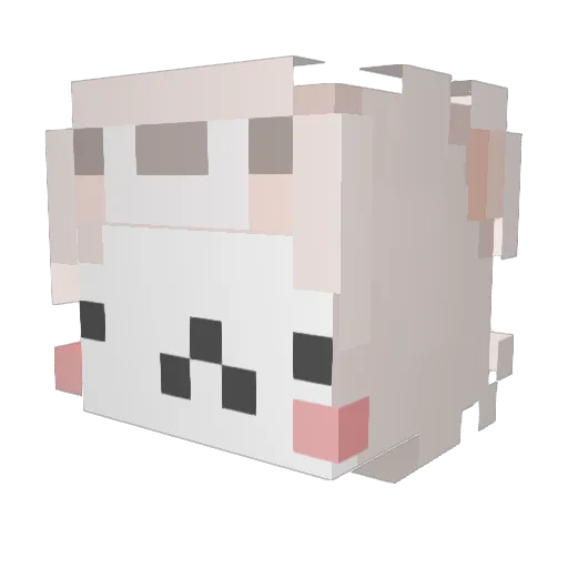 cream__y Minecraft avatar head, 3D render