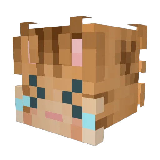 creamcotoka Minecraft avatar head, 3D render