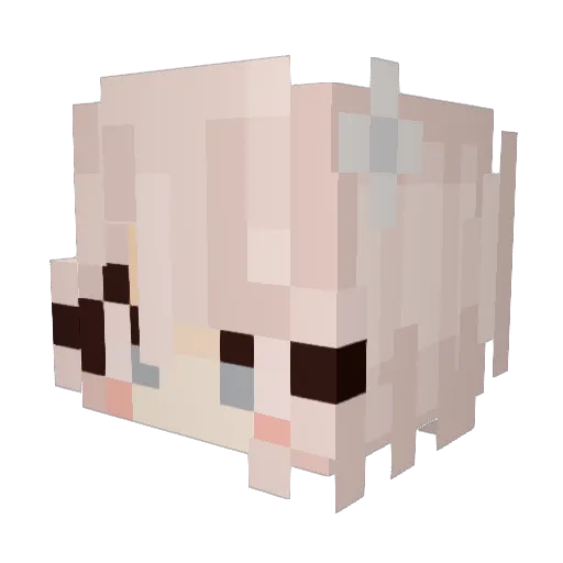 creamcreme Minecraft avatar head, 3D render