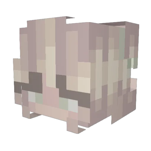 creamdoll Minecraft avatar head, 3D render