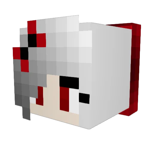 creamela Minecraft avatar head, 3D render