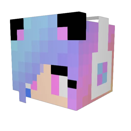 creampudding Minecraft avatar head, 3D render