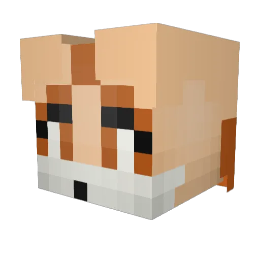 creamtherabbit Minecraft avatar head, 3D render