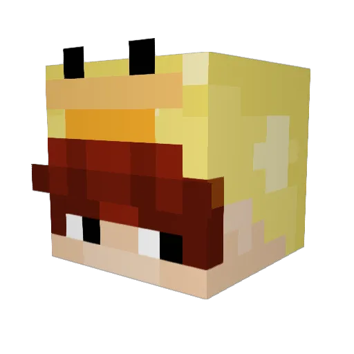 creamypig Minecraft avatar head, 3D render