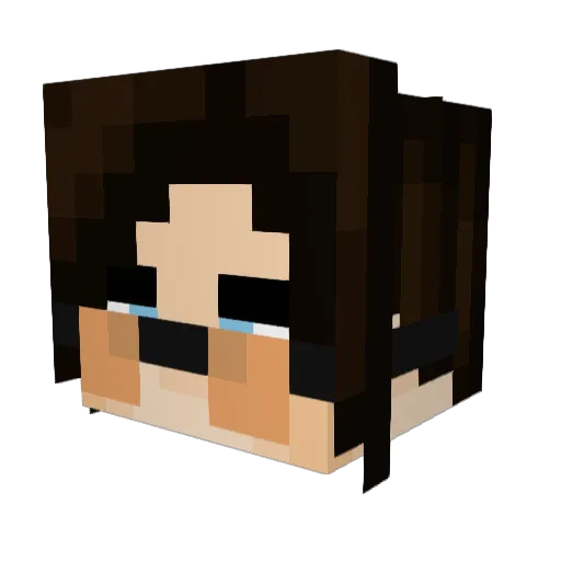 creamypus Minecraft avatar head, 3D render