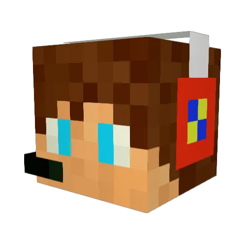 creamywaffles Minecraft avatar head, 3D render