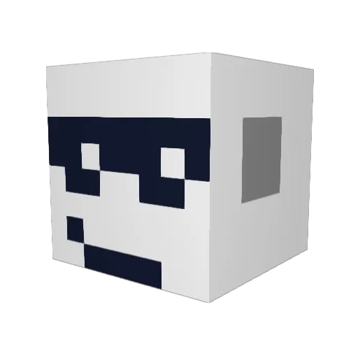 crear16 Minecraft avatar head, 3D render