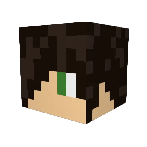 create27 Minecraft avatar head, 3D render