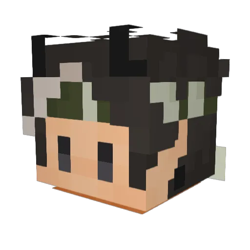 creative_15 Minecraft avatar head, 3D render
