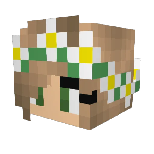 creativecat10 Minecraft avatar head, 3D render