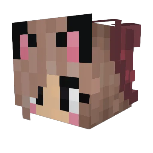 creativedoll Minecraft avatar head, 3D render