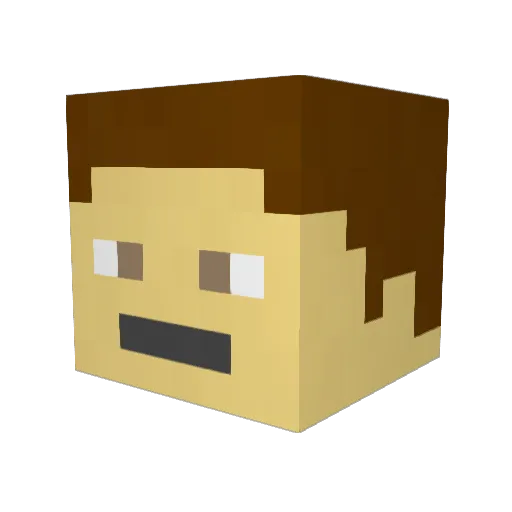 creativekc Minecraft avatar head, 3D render