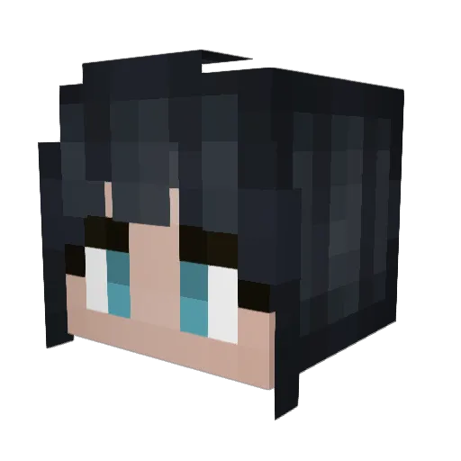 creatureperson Minecraft avatar head, 3D render