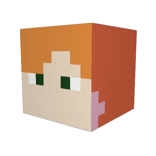 creed193 Minecraft avatar head, 3D render