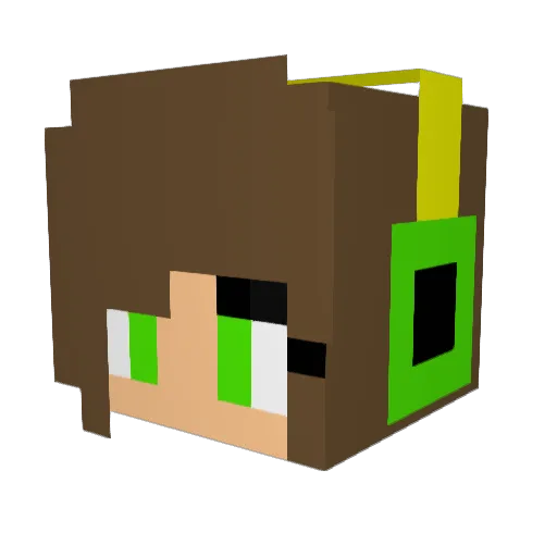 creepathecat Minecraft avatar head, 3D render