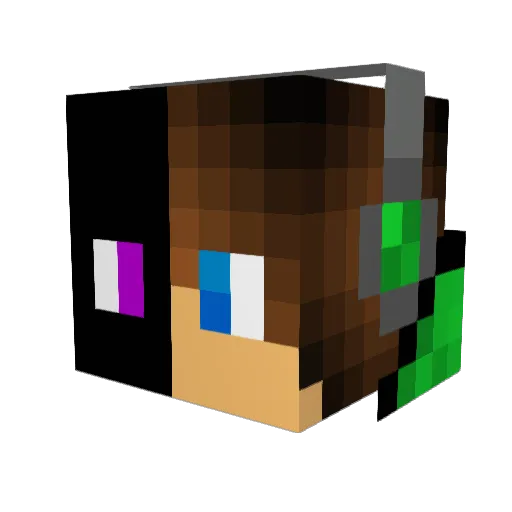 creepbeast Minecraft avatar head, 3D render