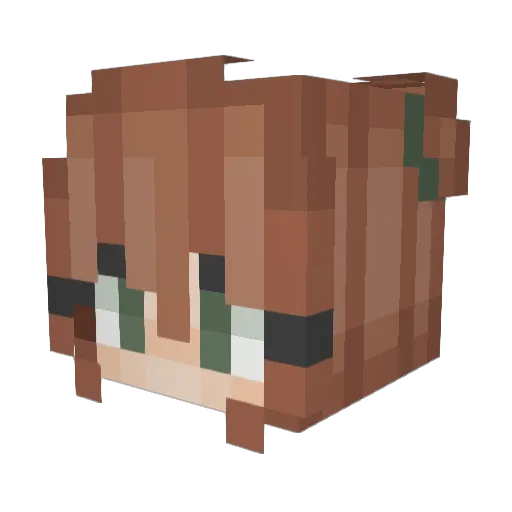 creepcritter Minecraft avatar head, 3D render