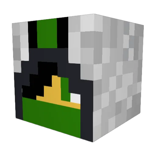 creeper10326 Minecraft avatar head, 3D render