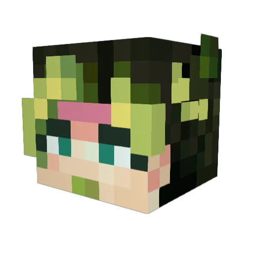 creeper109k Minecraft avatar head, 3D render