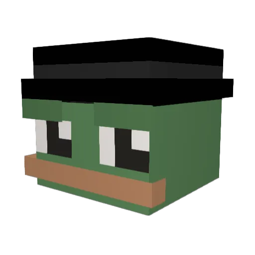 creeper544 Minecraft avatar head, 3D render