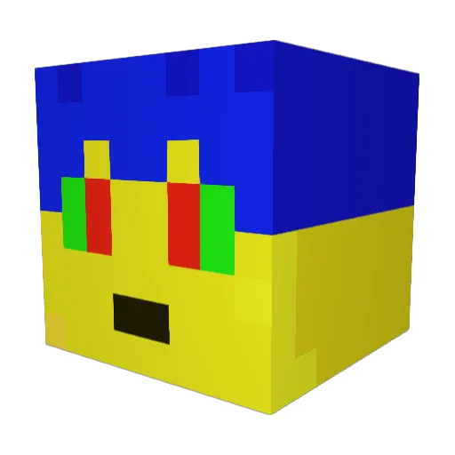 creeperM4T30 Minecraft avatar head, 3D render