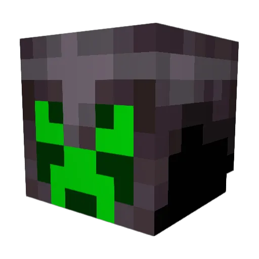 creeperOgorek Minecraft avatar head, 3D render