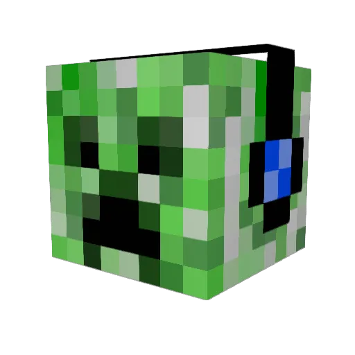 creeperXrpg Minecraft avatar head, 3D render