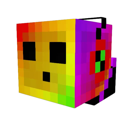 creeper_mines Minecraft avatar head, 3D render