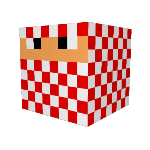 creeper_monsta Minecraft avatar head, 3D render
