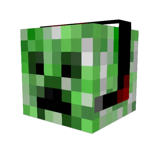 creeperb0om Minecraft avatar head, 3D render