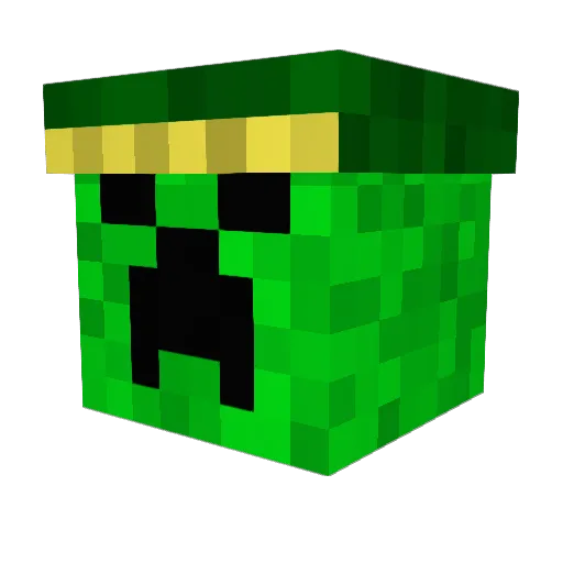 creeperbosswill Minecraft avatar head, 3D render