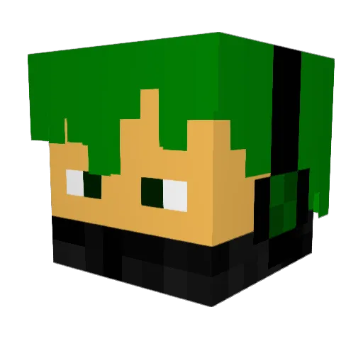 creeperboy77777 Minecraft avatar head, 3D render