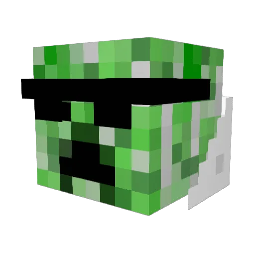 creepercalim Minecraft avatar head, 3D render