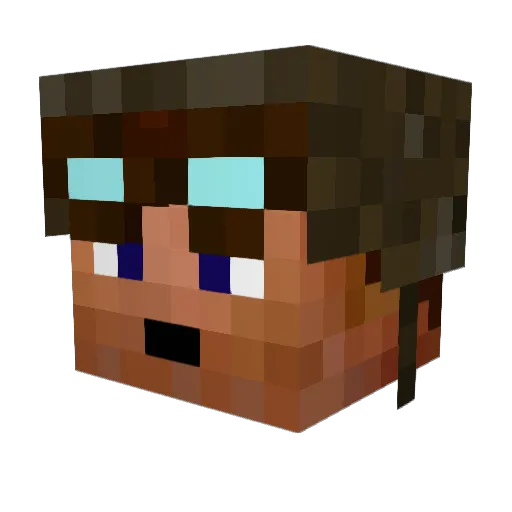 creeperclash Minecraft avatar head, 3D render