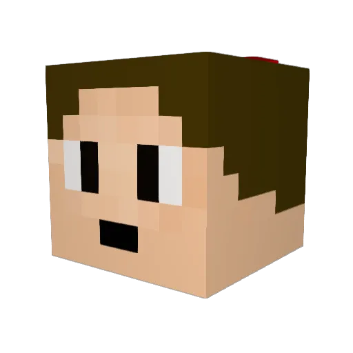 creepercoeur Minecraft avatar head, 3D render